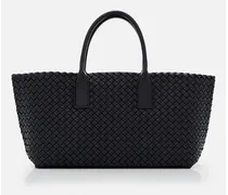 Small Cabat Leather Tote Bag | Nero