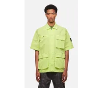 Giacca Camicia In Misto Cotone | Verde