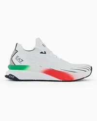 EA7 OFFICIAL STORE Italia Team Paris 2024 Sneakers Crusher Distance Sonic Bianco