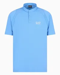 EA7 OFFICIAL STORE Polo Serafino Tennis Pro In Tessuto Tecnico Ventus7 Azzurro