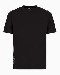 EA7 OFFICIAL STORE T-shirt Girocollo Logo Series In Cotone Nero