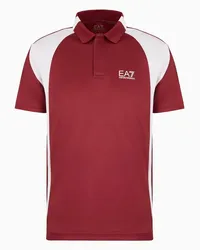 EA7 OFFICIAL STORE Polo Tennis Pro In Tessuto Tecnico Ventus7 Bordeaux