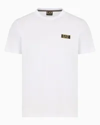 EA7 OFFICIAL STORE T-shirt Gold Label In Jersey Cotone Bianco