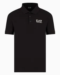 EA7 OFFICIAL STORE Polo Visibility In Cotone Stretch Nero