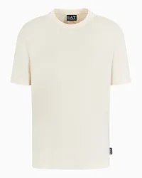 EA7 OFFICIAL STORE T-shirt Girocollo Graphic Series In Cotone Con Stampa Beige