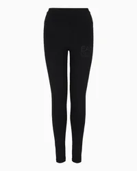 EA7 OFFICIAL STORE Leggings Visibility In Cotone Stretch Nero