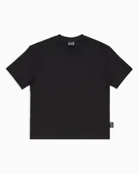 EA7 OFFICIAL STORE T-shirt Girocollo Logo Series In Cotone Nero