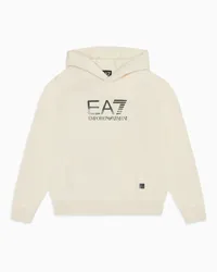 EA7 OFFICIAL STORE Felpa Con Cappuccio Visibility Boy In Cotone Beige