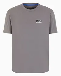 EA7 OFFICIAL STORE T-shirt Girocollo Dynamic Athlete In Tessuto Tecnico Natural Ventus7 Grigio