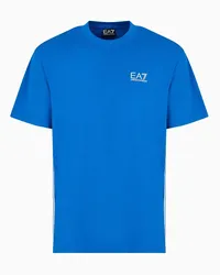 EA7 OFFICIAL STORE T-shirt Girocollo 7 Lines In Cotone Blu