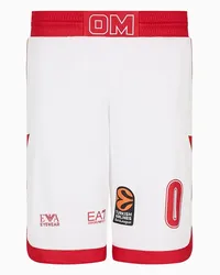 EA7 OFFICIAL STORE Olimpia Milano Shorts Replica Eurolega 23/24 Lo