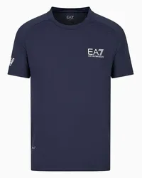 EA7 OFFICIAL STORE T-shirt Tennis Pro In Tessuto Tecnico Ventus7 Blu