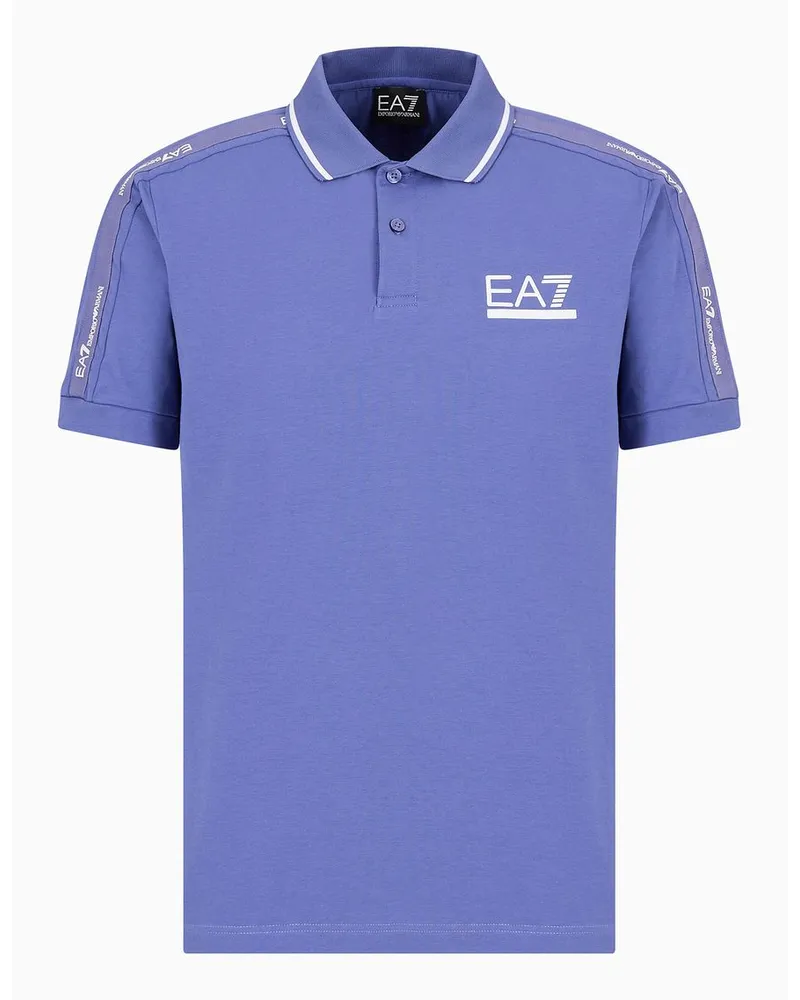 EA7 OFFICIAL STORE Polo Tennis Club In Jersey Di Cotone Stretch Blu