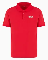 EA7 OFFICIAL STORE Polo Visibility In Cotone Stretch Rosso