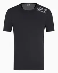 EA7 OFFICIAL STORE T-shirt Girocollo Dynamic Athlete In Tessuto Tecnico Vigor7 Nero