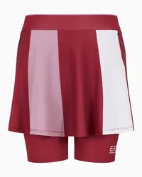 EA7 OFFICIAL STORE Minigonna Tennis Pro In Tessuto Tecnico Ventus7 Bordeaux