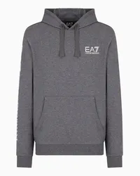 EA7 OFFICIAL STORE Felpa In Cotone Logo Series Con Cappuccio Grigio