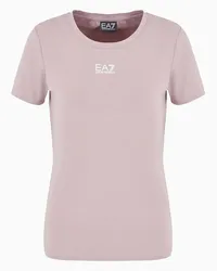 EA7 OFFICIAL STORE T-shirt Logo Series In Cotone E Modal Stretch Viola