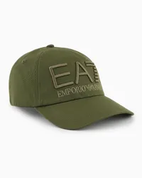 EA7 OFFICIAL STORE Cappello Baseball Logo Series In Cotone Verde