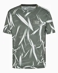 EA7 OFFICIAL STORE T-shirt Girocollo Tennis Pro In Tessuto Tecnico Ventus7 Verde