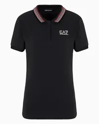 EA7 OFFICIAL STORE Polo A Maniche Corte Golf Pro In Cotone Nero