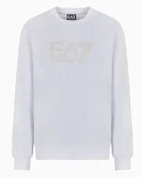 EA7 OFFICIAL STORE Felpa Girocollo Visibility In Cotone Bianco