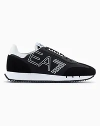 EA7 OFFICIAL STORE Sneakers Black And White Vintage Nero