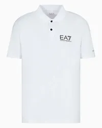 EA7 OFFICIAL STORE Polo Tennis Pro In Tessuto Tecnico Ventus7 Bianco