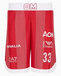 EA7 OFFICIAL STORE Olimpia Milano Shorts Replica Campionato 23/24 Mirotic