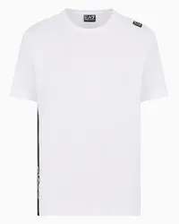 EA7 OFFICIAL STORE T-shirt Girocollo Logo Series In Cotone Bianco