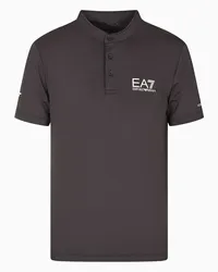 EA7 OFFICIAL STORE Polo Serafino Tennis Pro In Tessuto Tecnico Ventus7 Nero