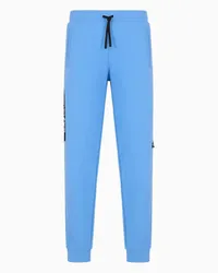 EA7 OFFICIAL STORE Pantaloni Jogger Logo Series In Cotone Azzurro