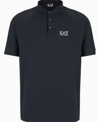 EA7 OFFICIAL STORE Polo Serafino Tennis Pro In Tessuto Tecnico Ventus7 Nero