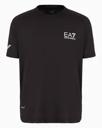 EA7 OFFICIAL STORE T-shirt Tennis Pro In Tessuto Tecnico Ventus7 Nero