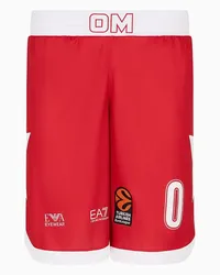 EA7 OFFICIAL STORE Olimpia Milano Shorts Replica Eurolega 23/24 Lo