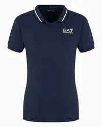 EA7 OFFICIAL STORE Polo Golf Pro A Maniche Corte In Tessuto Tecnico Ventus7 Blu