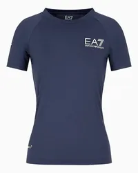 EA7 OFFICIAL STORE T-shirt A Maniche Corte Dynamic Athlete In Tessuto Tecnico Ventus7 Blu