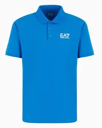 EA7 OFFICIAL STORE Polo Visibility In Cotone Stretch Azzurro