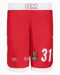 EA7 OFFICIAL STORE Olimpia Milano Shorts Replica Eurolega 23/24 Shields