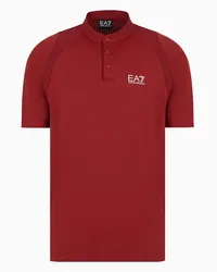 EA7 OFFICIAL STORE Polo Serafino Tennis Pro In Tessuto Tecnico Ventus7 Bordeaux