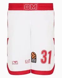 EA7 OFFICIAL STORE Olimpia Milano Shorts Replica Eurolega 23/24 Shields