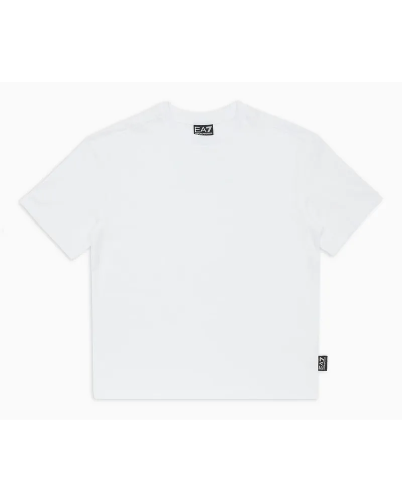 EA7 OFFICIAL STORE T-shirt Girocollo Logo Series In Cotone Bianco