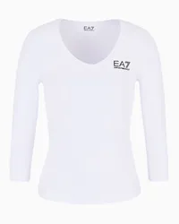 EA7 OFFICIAL STORE T-shirt A Maniche Lunghe Tennis Pro In Tessuto Tecnico Ventus7 Bianco