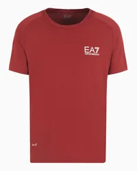 EA7 OFFICIAL STORE T-shirt Tennis Pro In Tessuto Tecnico Ventus7 Bordeaux