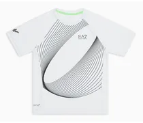 EA7 OFFICIAL STORE T-shirt Tennis Pro Boy In Tessuto Tecnico Ventus7 Bianco