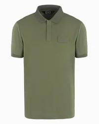 EA7 OFFICIAL STORE Polo A Maniche Corte Lux Identity In Misto Modal Militare