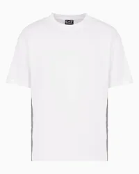 EA7 OFFICIAL STORE T-shirt Girocollo 7 Lines In Cotone Bianco