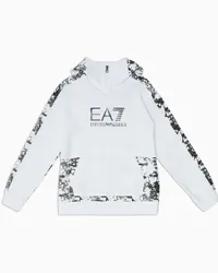 EA7 OFFICIAL STORE Felpa Con Cappuccio Visibility Boy In Cotone Bianco