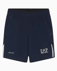 EA7 OFFICIAL STORE Shorts Tennis Pro Boy In Tessuto Tecnico Ventus7 Blu