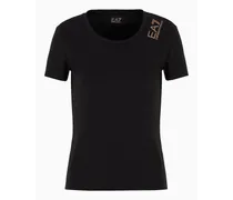 EA7 OFFICIAL STORE T-shirt A Maniche Corte Core Lady In Cotone Stretch Nero